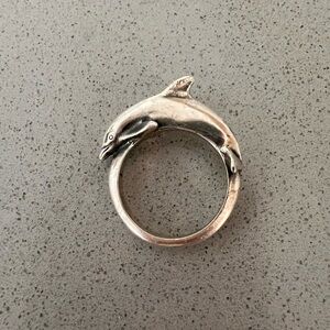 James Avery Silver Dolphin Ring